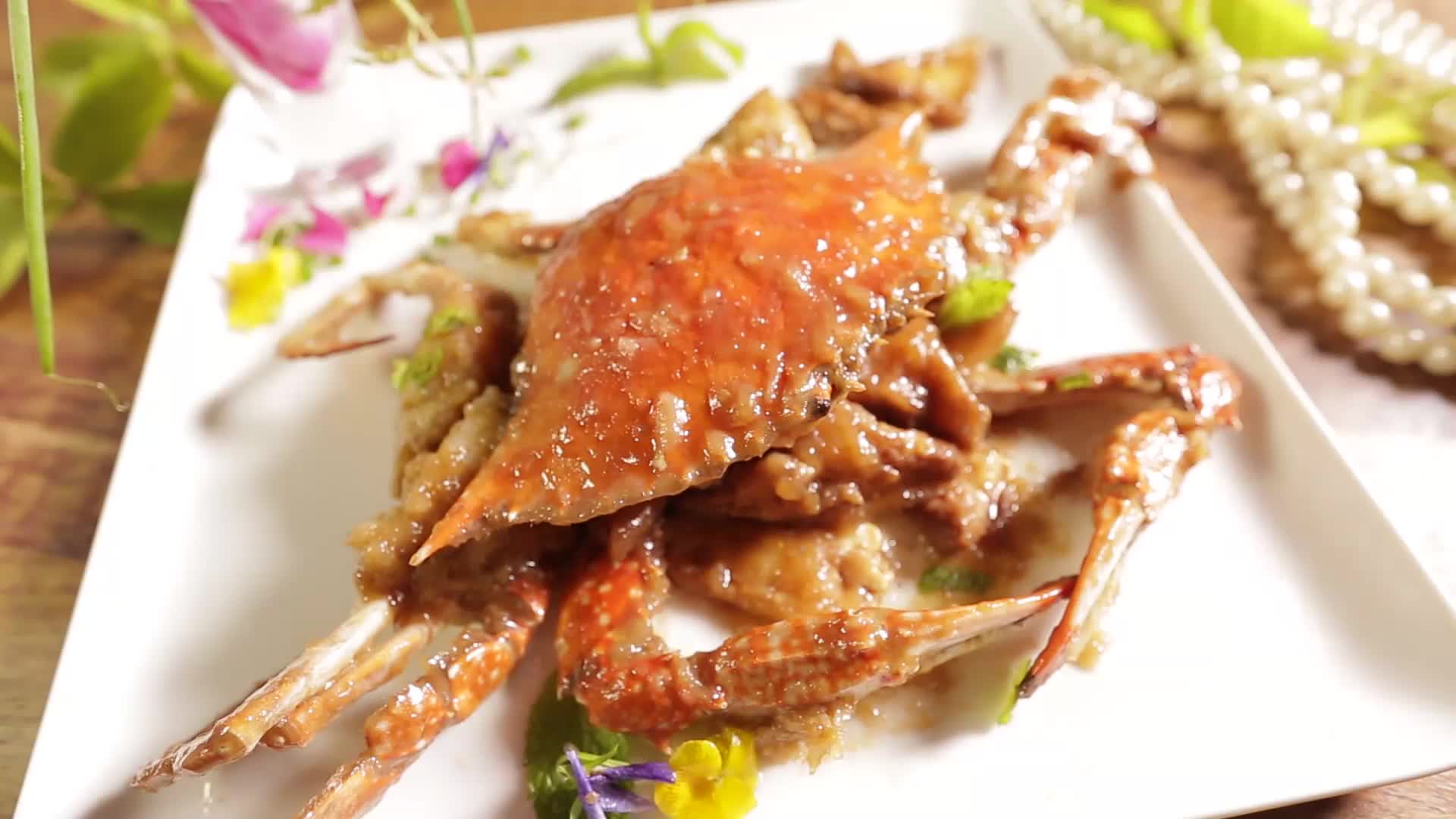 镜头合集韩式年糕梭子蟹视频的预览图