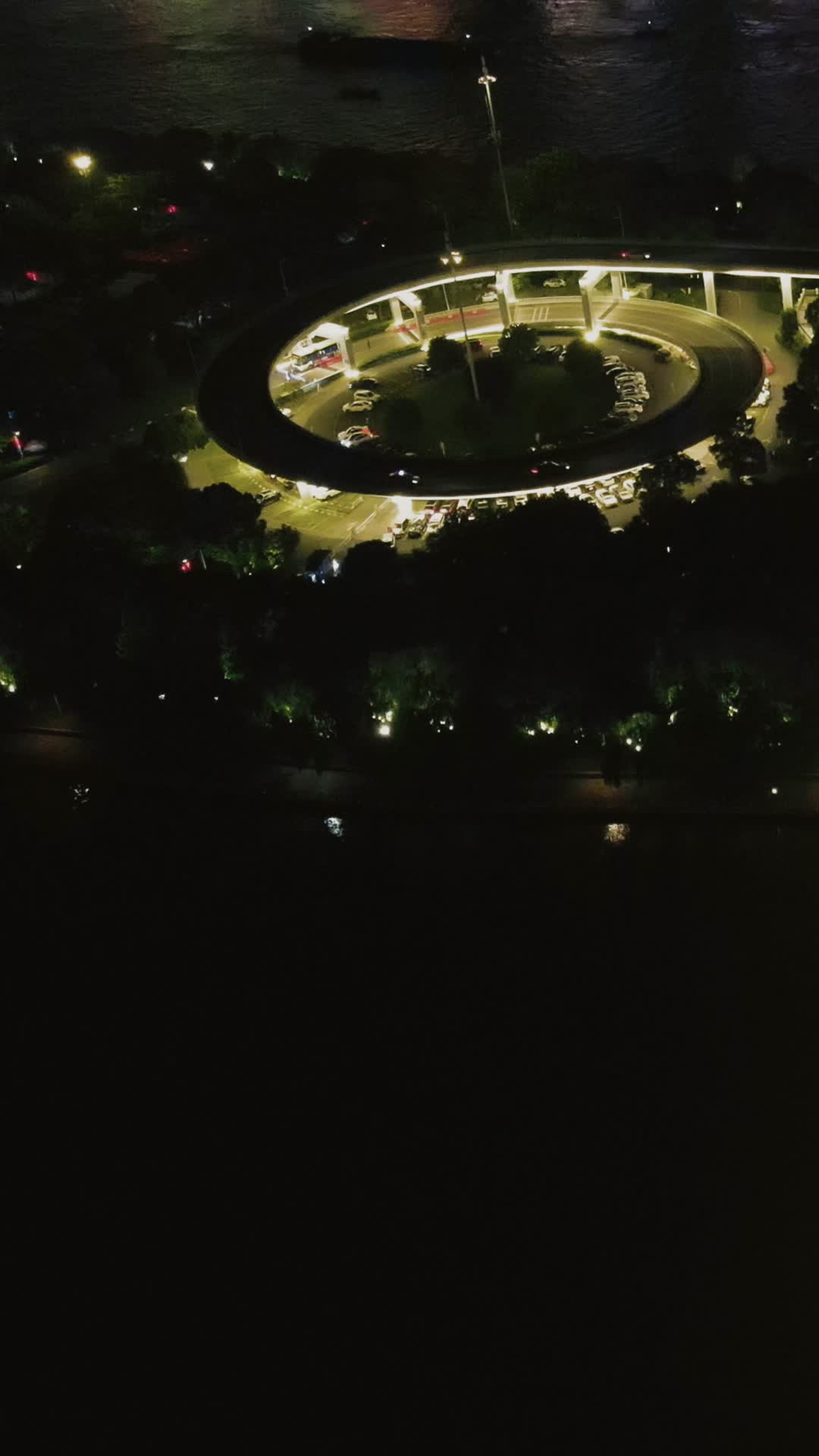 城市航拍湖南长沙湘江万达夜景灯光视频的预览图