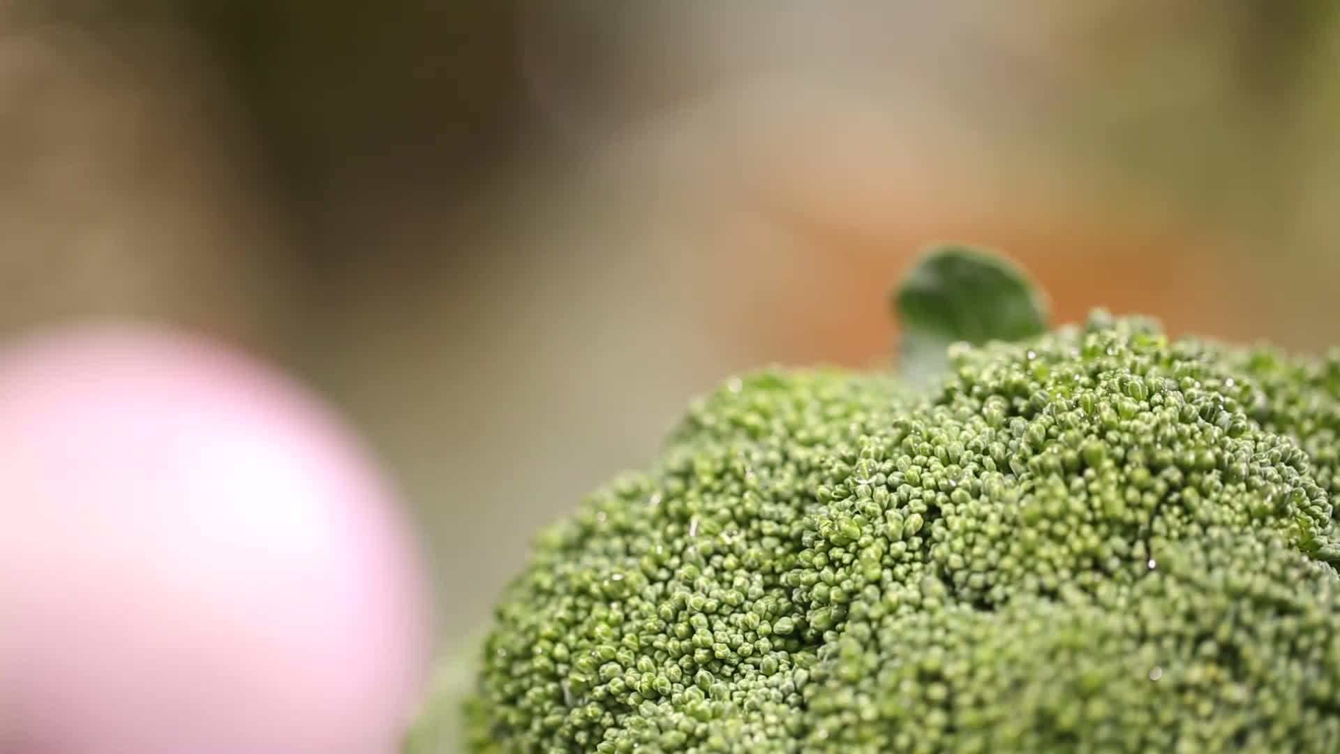 镜头合集西兰花绿菜花视频的预览图