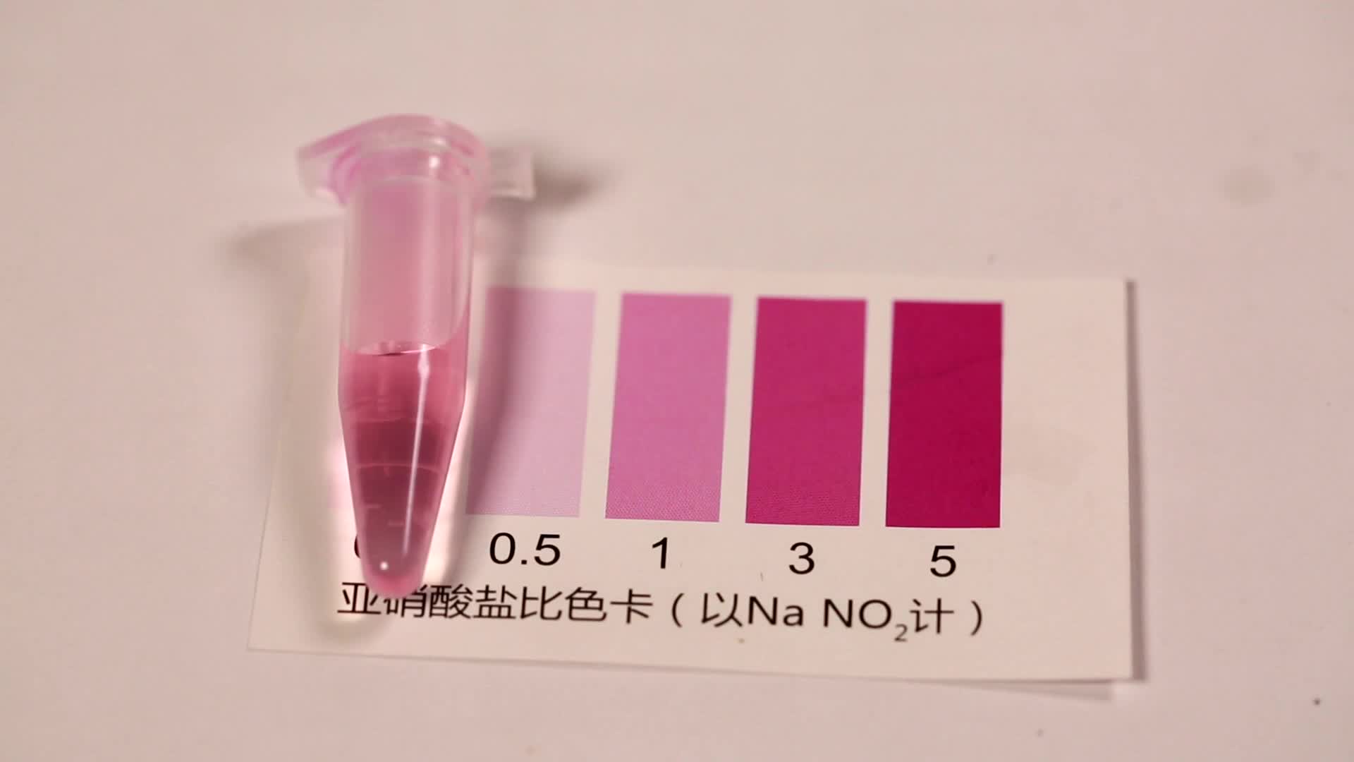 镜头合集亚硝酸盐检测试剂视频的预览图