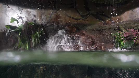 镜头合集瀑布水流流水风景水波纹视频的预览图