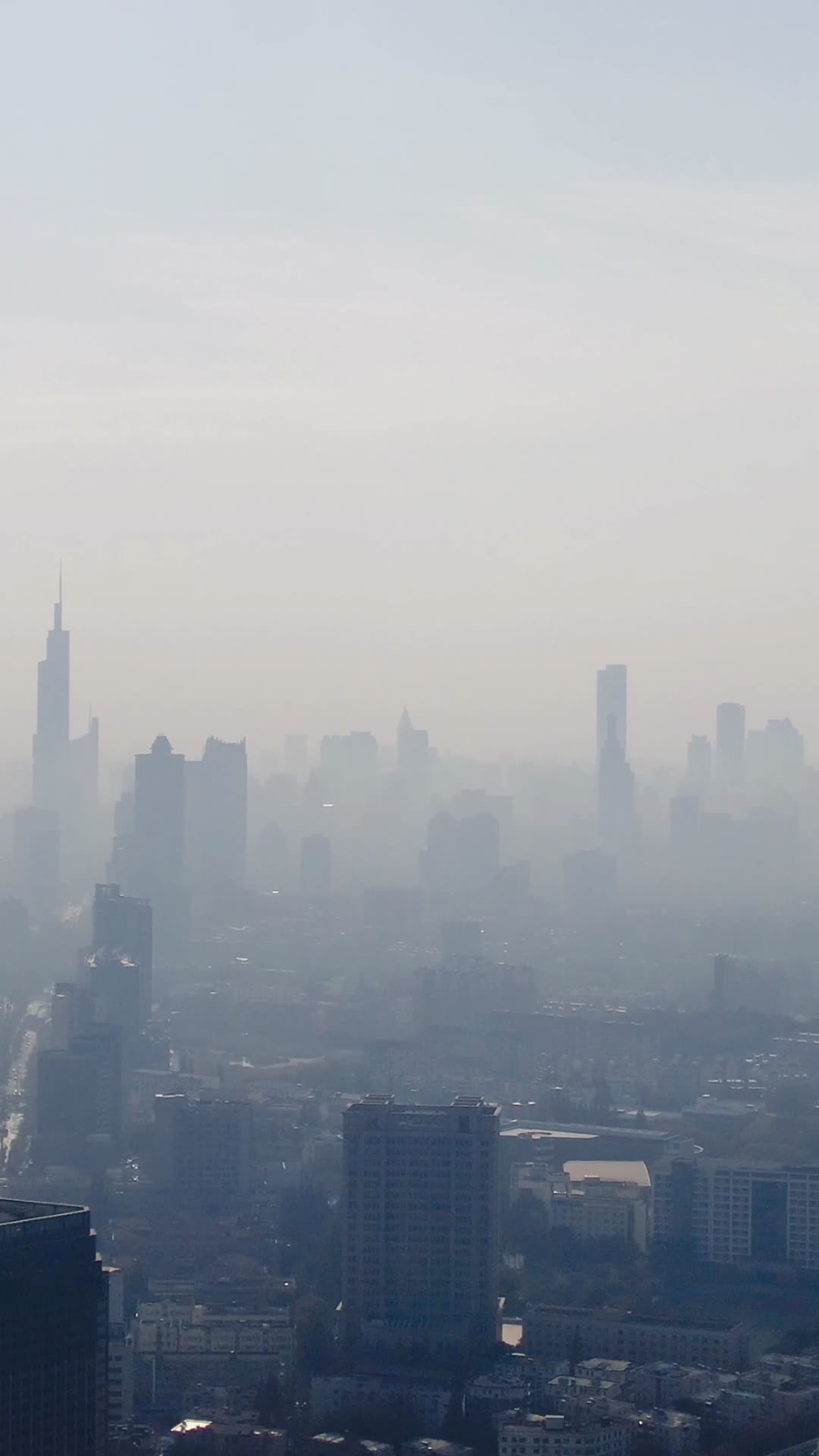 城市航拍江苏南京城市风光竖屏视频的预览图