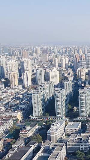城市航拍南京城市高楼建设竖屏视频的预览图