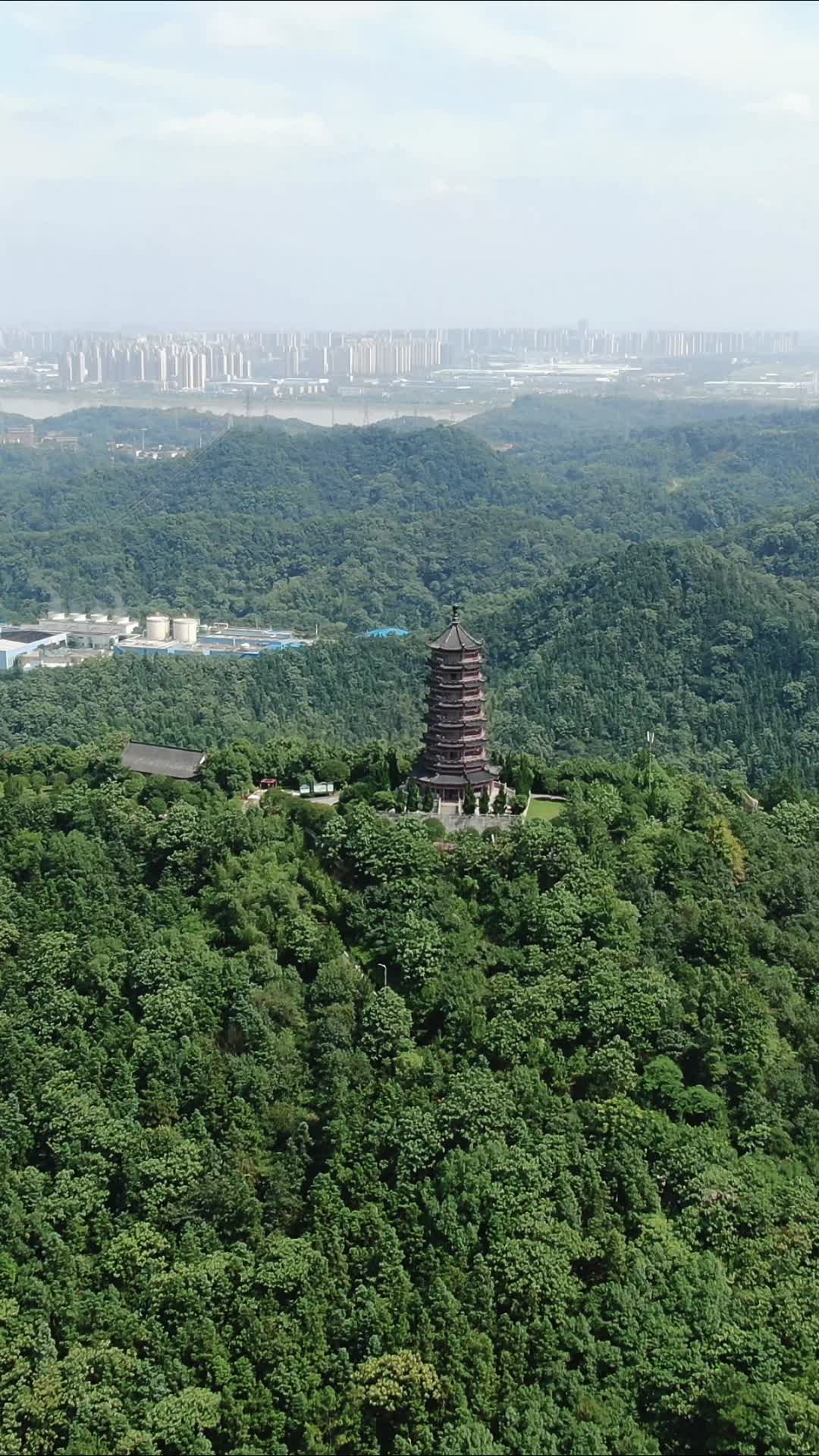 旅游景区湖南湘潭盘龙大观园八合塔视频的预览图