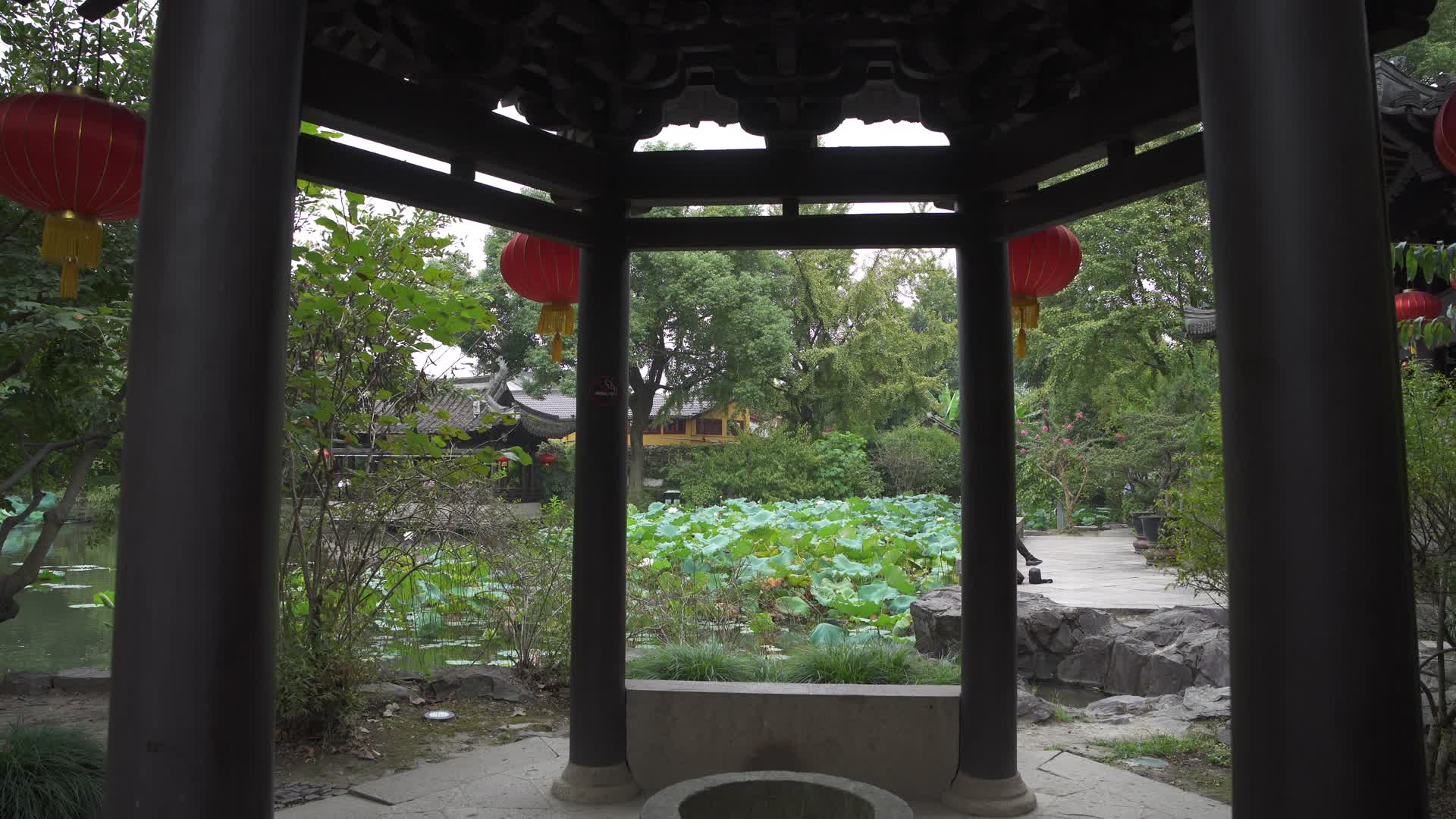 绍兴沈园中式园林视频的预览图
