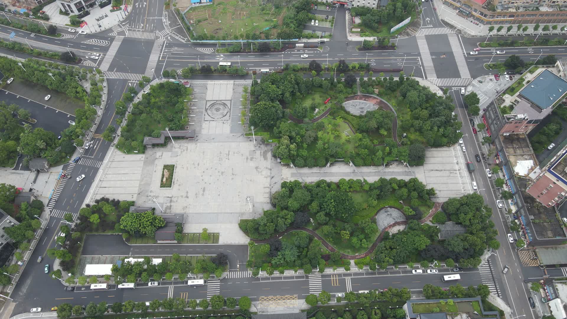 湖南湘潭城市交通君子莲地标航拍视频的预览图