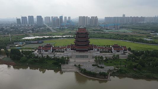 湖南湘潭万楼古建筑航拍视频的预览图