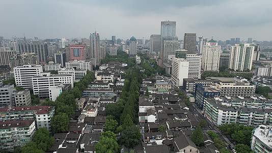 杭州五柳巷历史街区航拍视频的预览图