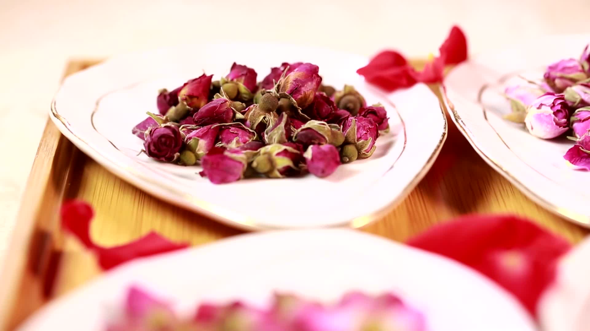镜头合集各种泡茶用玫瑰花视频的预览图