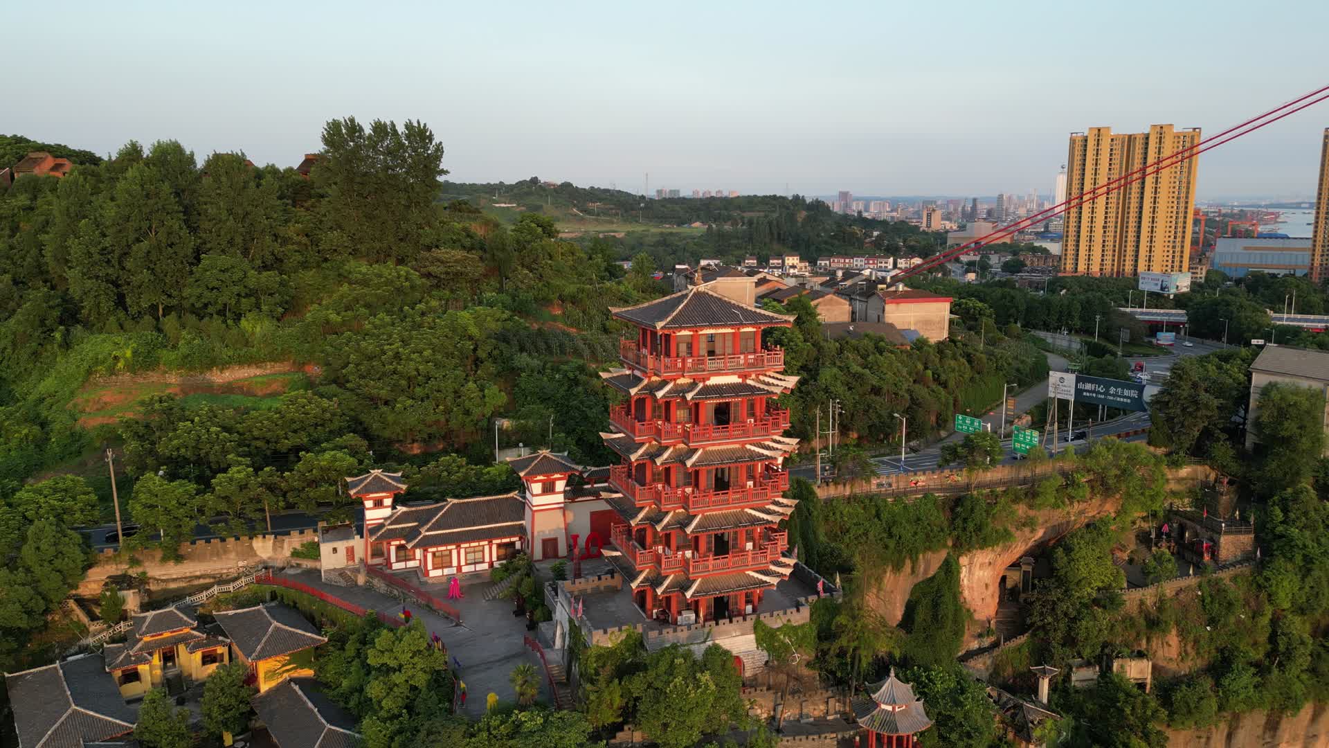 旅游景区宜昌三国猇亭古战场风景区视频的预览图