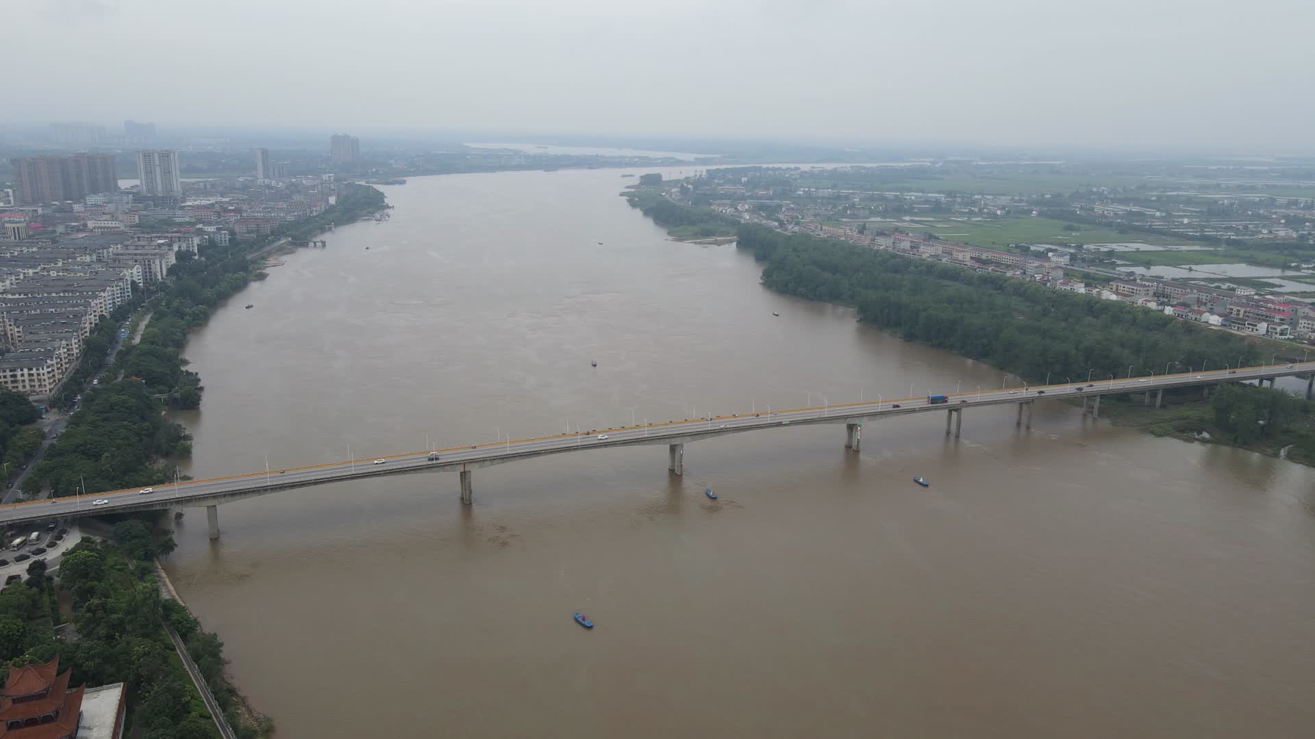 湖南湘阴县城市建设航拍视频的预览图
