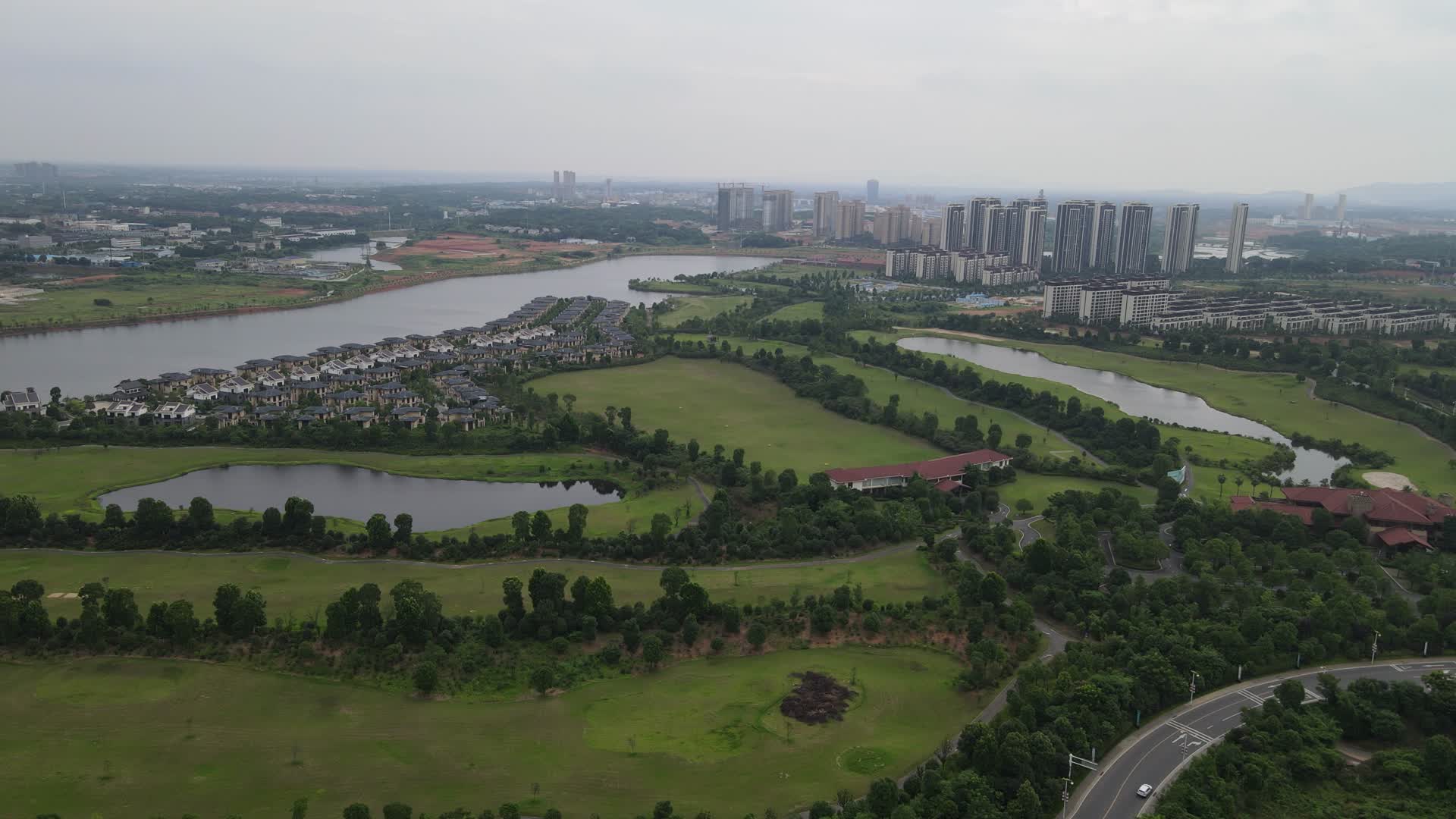 湖南湘阴县城市建设航拍视频的预览图