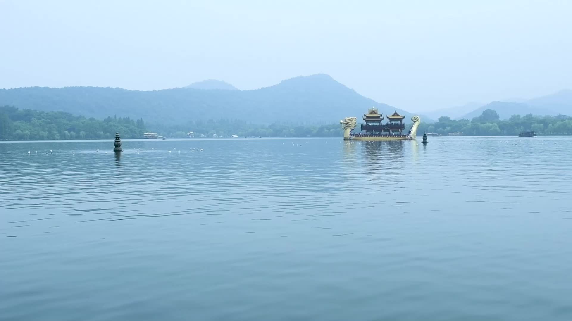 杭州西湖景区小瀛洲视频的预览图