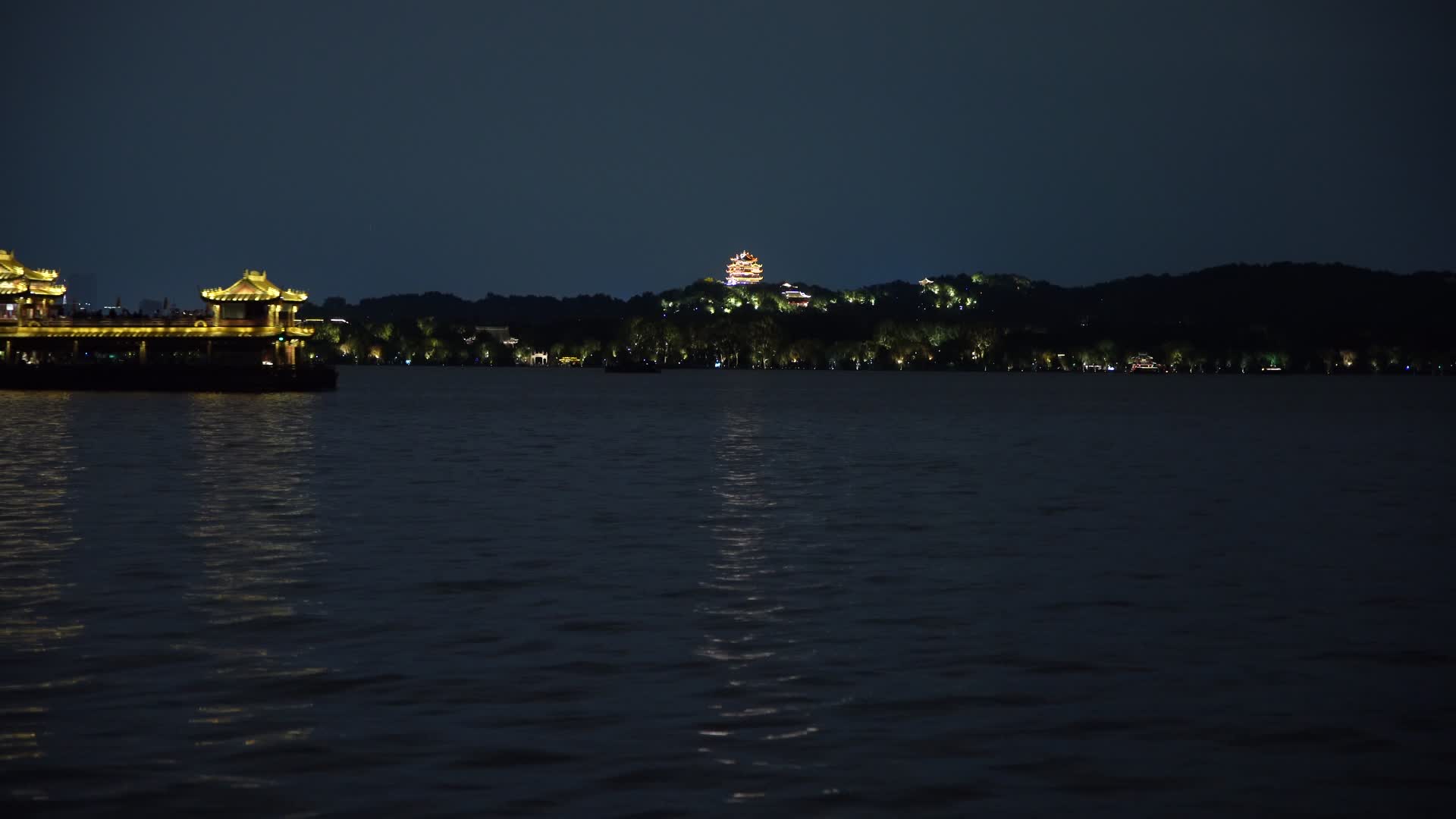 杭州西湖景区夜景视频的预览图
