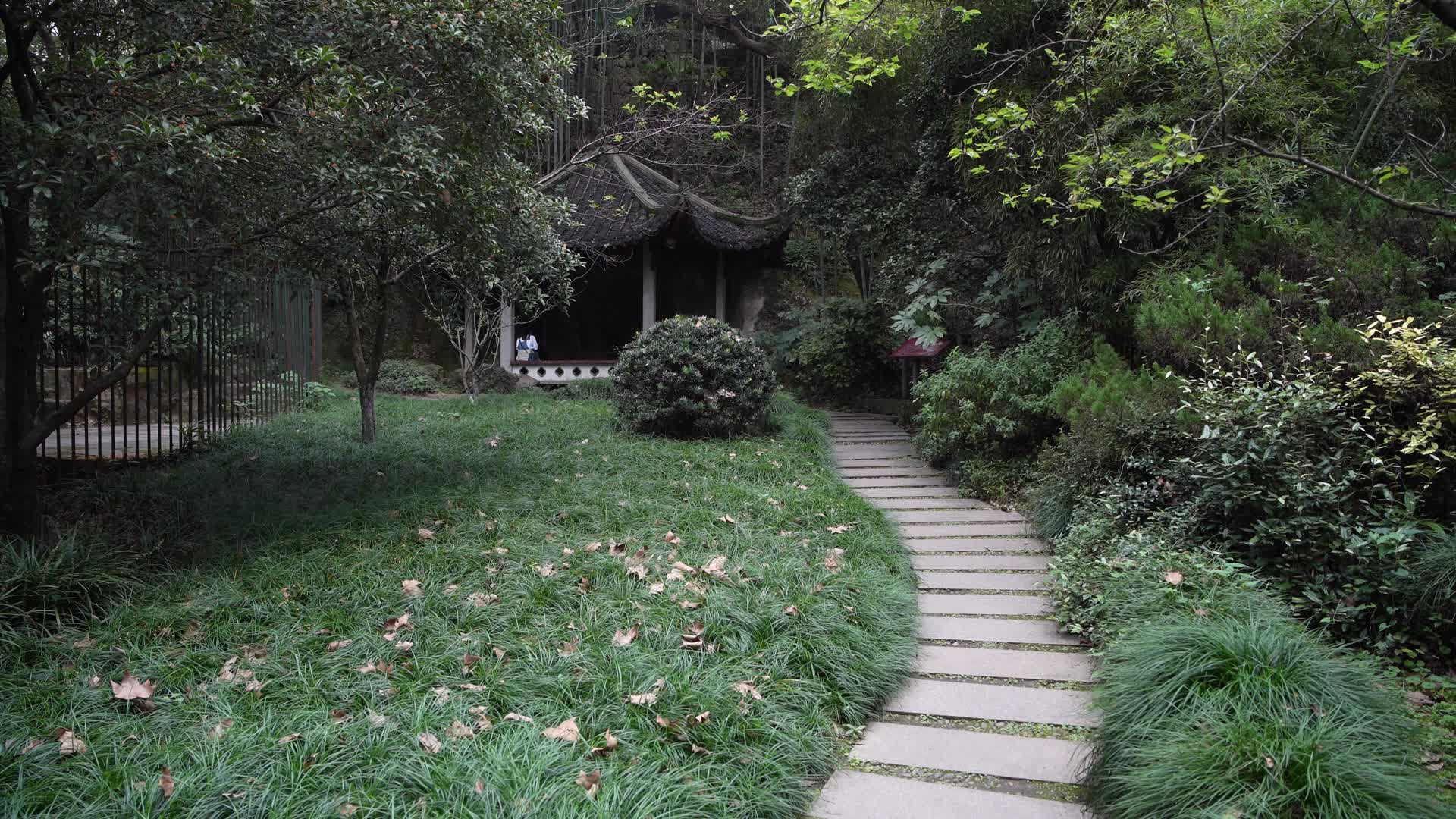 杭州西湖景区六一泉视频的预览图