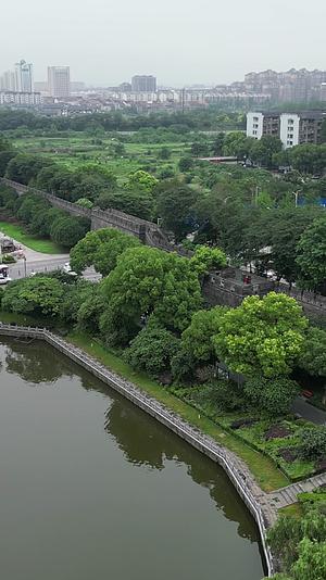 旅游景区航拍荆州古城视频的预览图