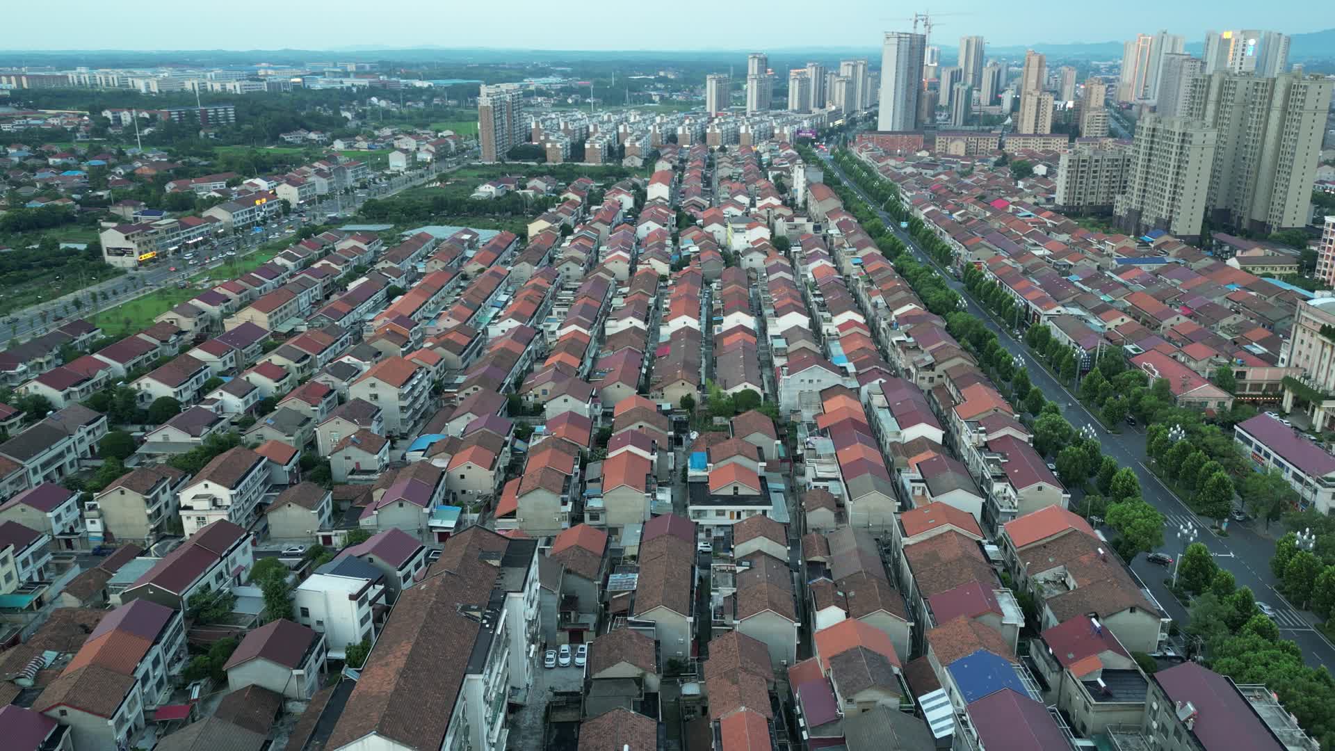 湖南醴陵县城市建设航拍视频的预览图