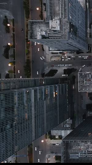航拍城市CBD高楼特写视频的预览图
