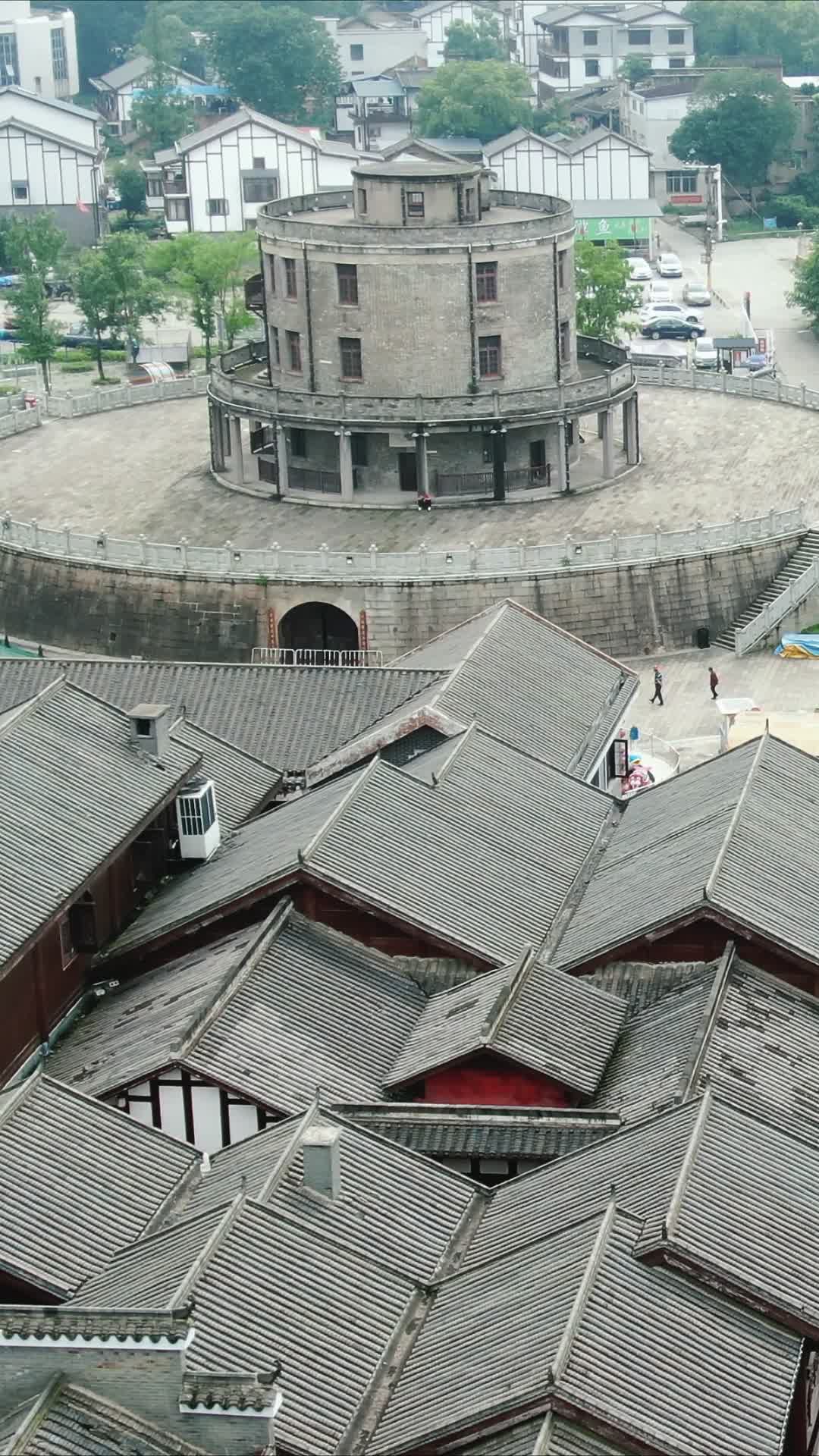 湖南湘潭窑湾历史文化街区竖屏航拍视频的预览图