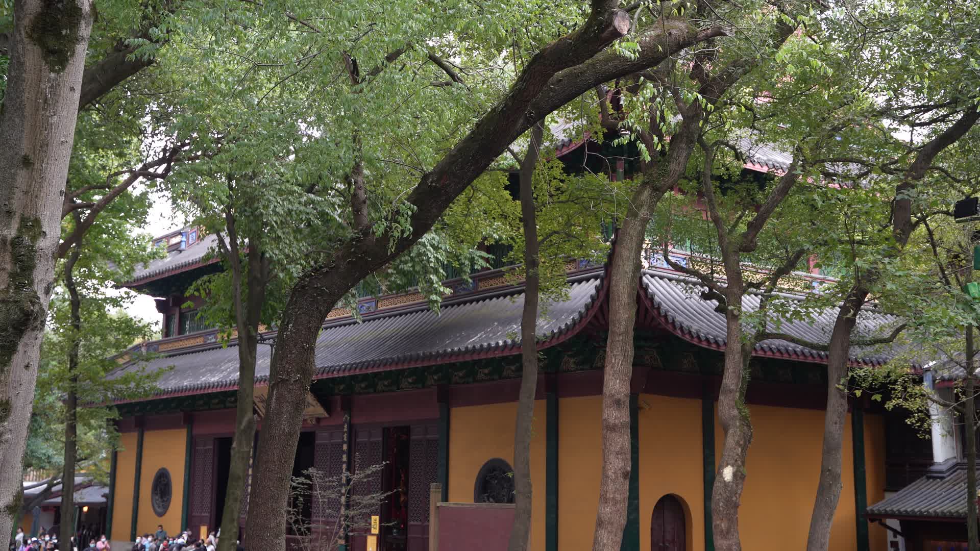杭州千年古刹灵隐寺风景视频的预览图