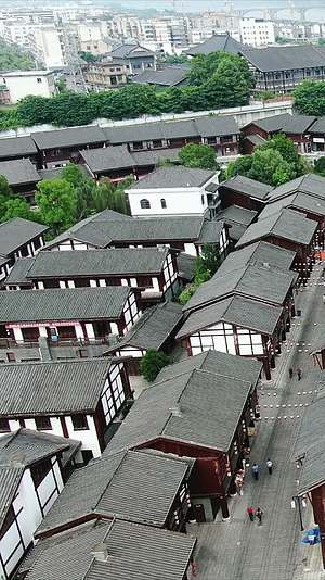 湖南湘窑湾历史文化街区竖屏航拍视频的预览图