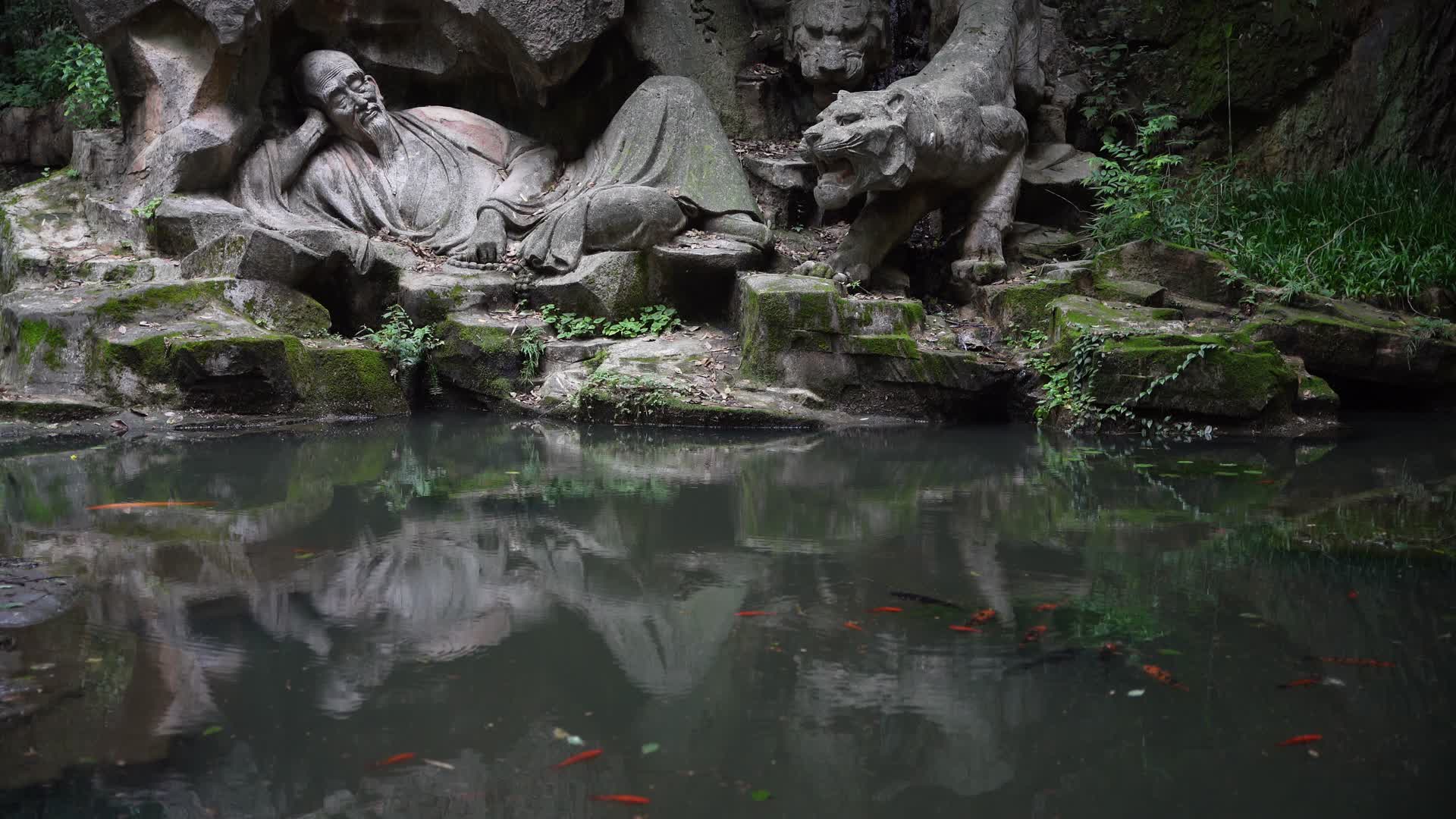 杭州西湖景区虎跑公园梦虎视频的预览图