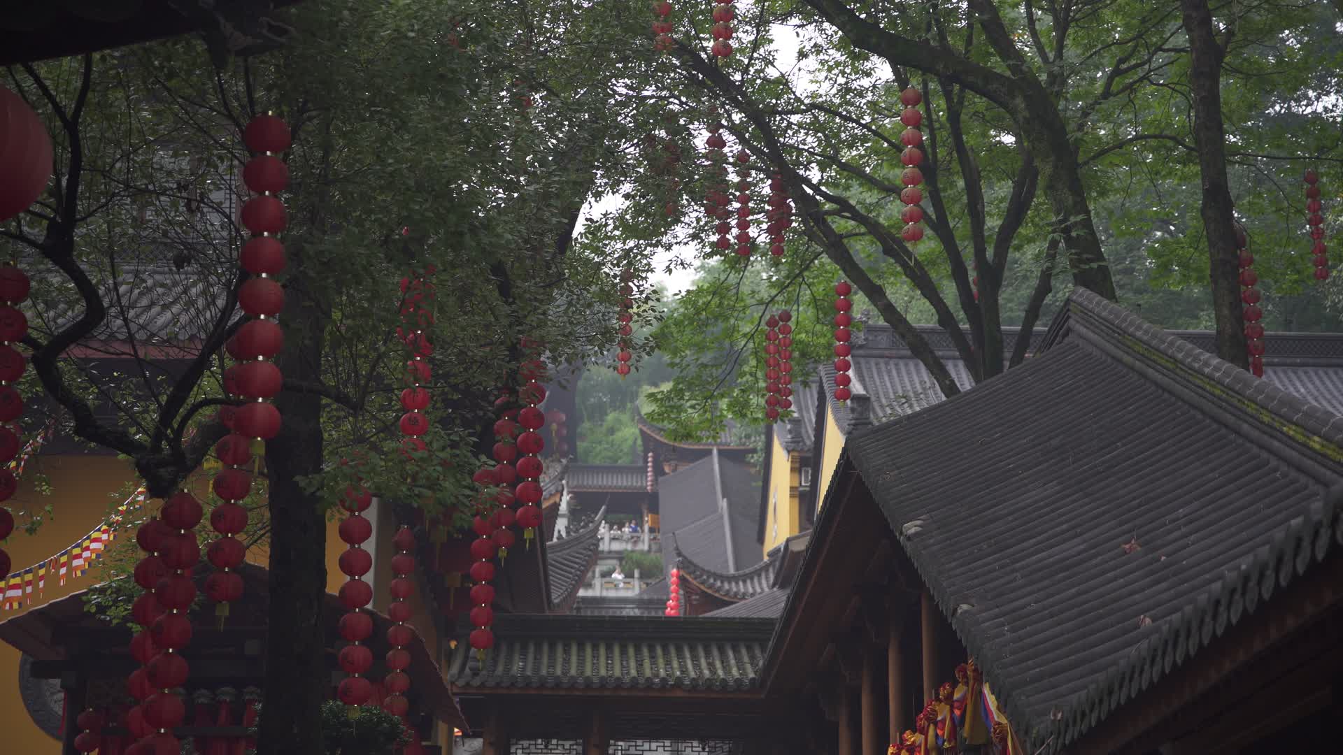 杭州千年古刹上天竺风景视频的预览图