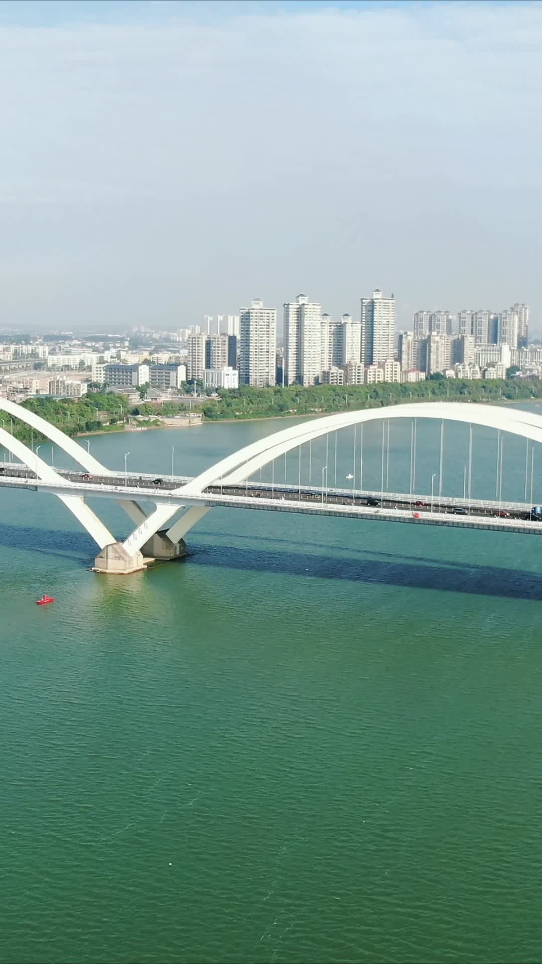 广西柳州广雅大桥竖屏航拍视频的预览图