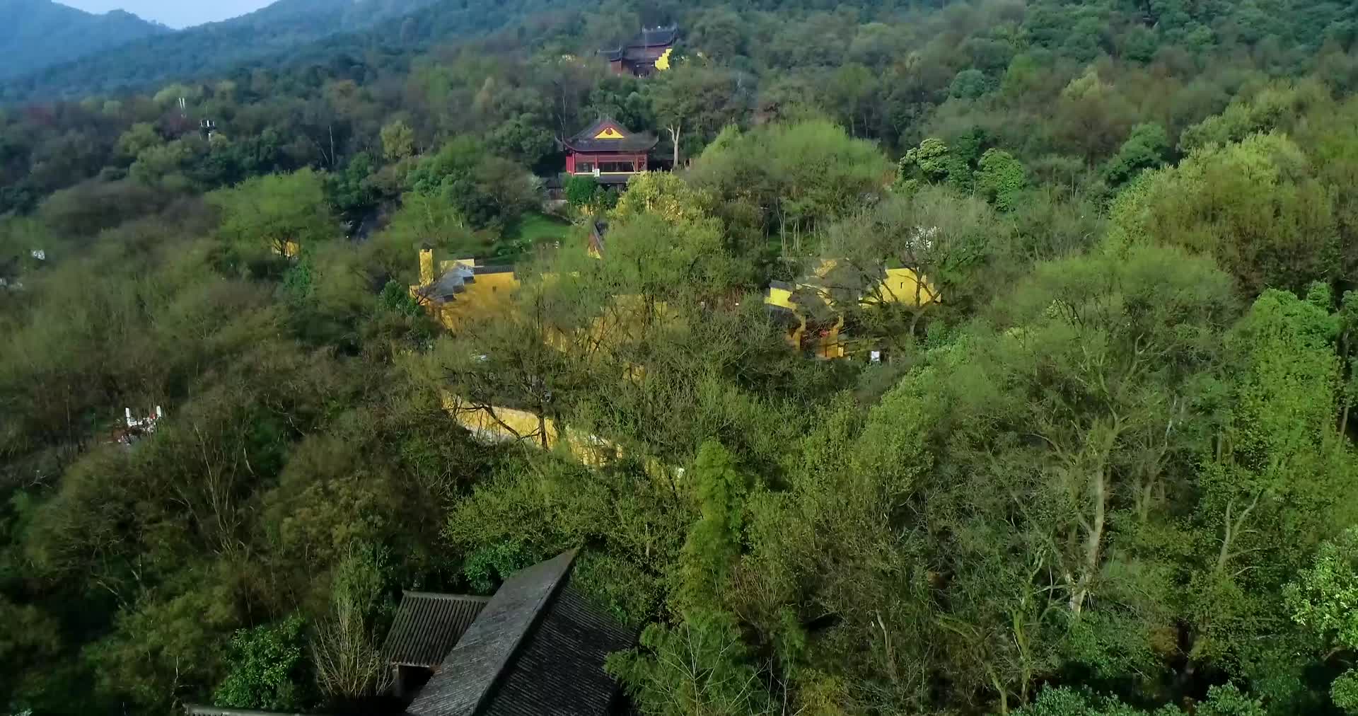 杭州飞来峰永福寺航拍视频的预览图
