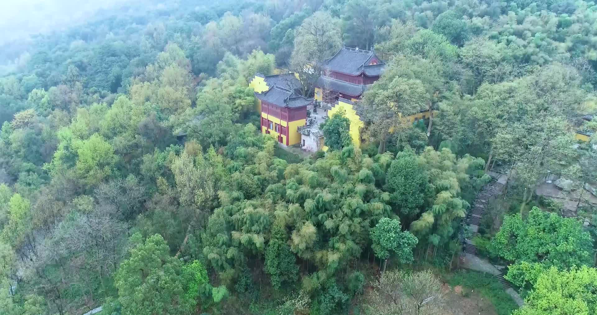 杭州飞来峰永福寺航拍视频的预览图
