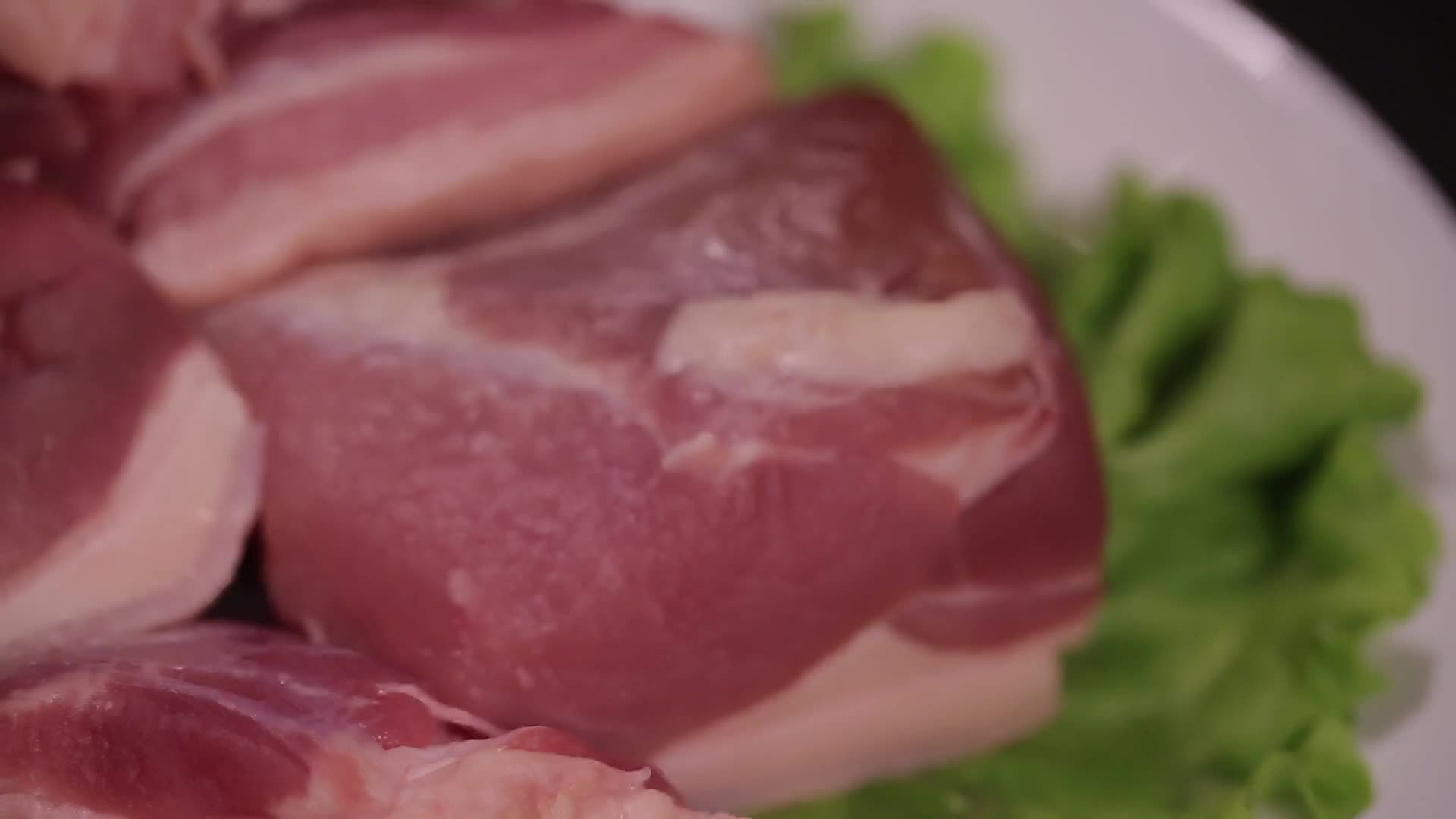 镜头合集五花肉猪肉肥肉猪皮视频的预览图