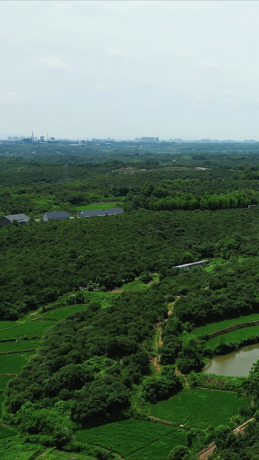 绿色山川田园竖屏航拍视频的预览图