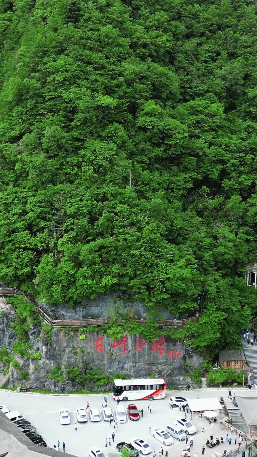 航拍湖北神农架天燕景区4A景区视频的预览图