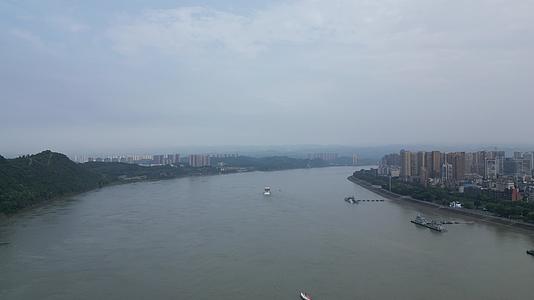 湖北宜昌长江风光航拍视频的预览图