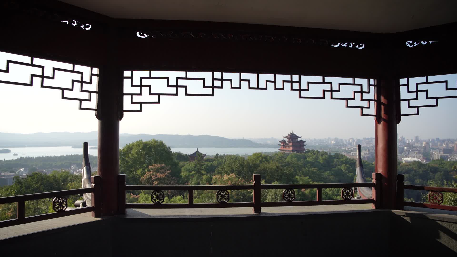 杭州吴山景区江湖汇观视频的预览图