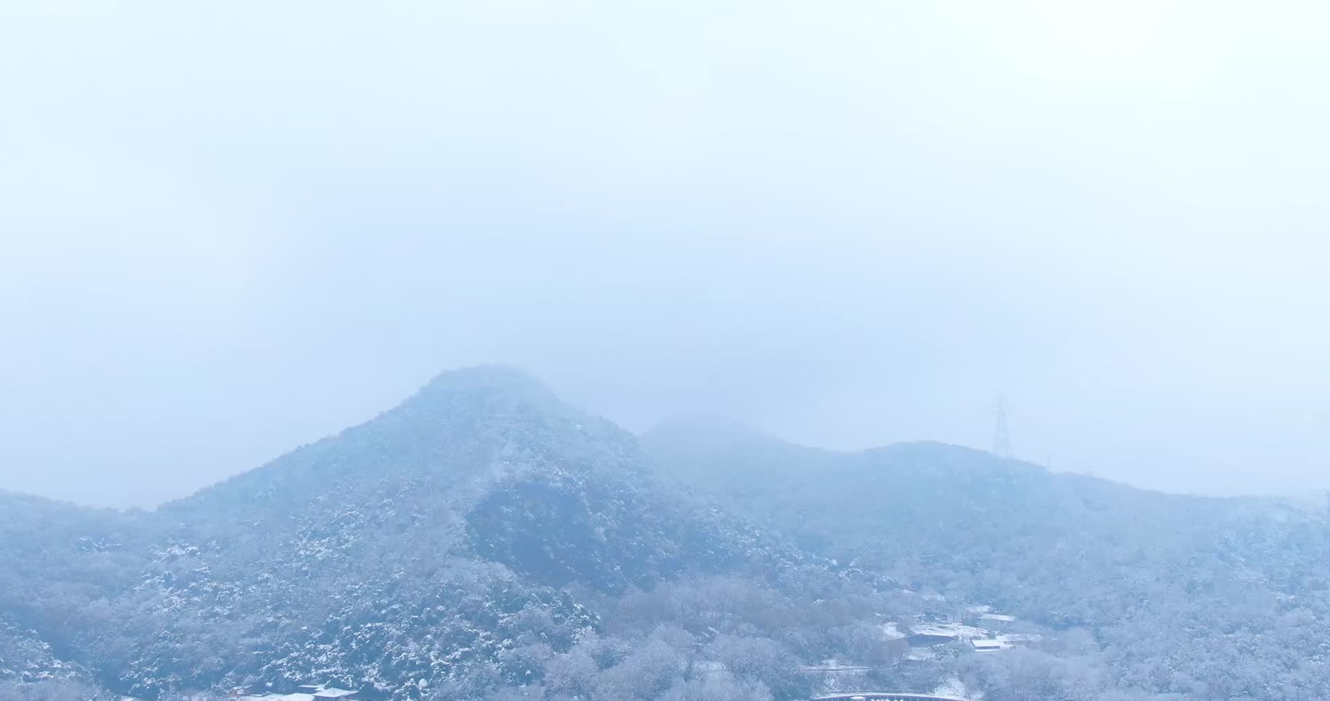 杭州八卦田遗址雪景航拍视频的预览图