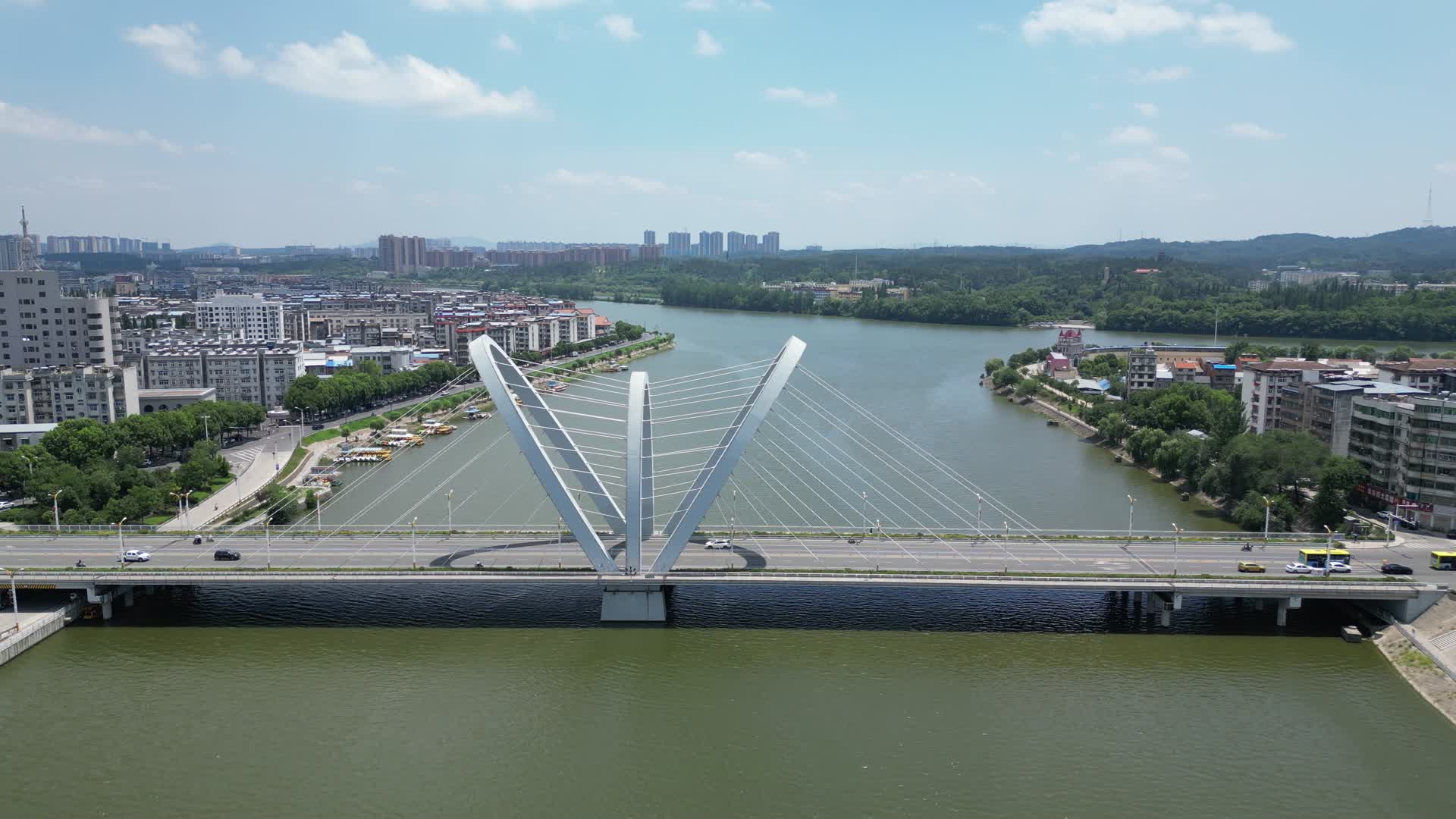 湖北随州蕨河一桥航拍视频的预览图