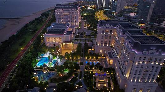 厦门航拍同安海景酒店景观视频的预览图