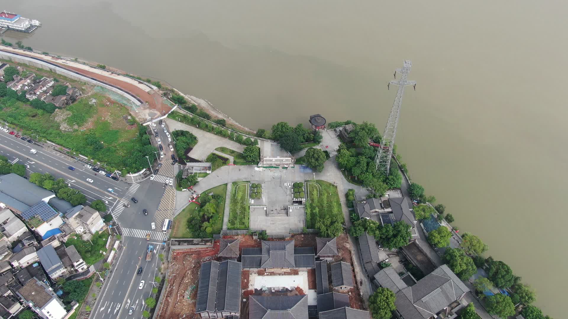 湖南湘潭窑湾历史文化街区航拍视频的预览图