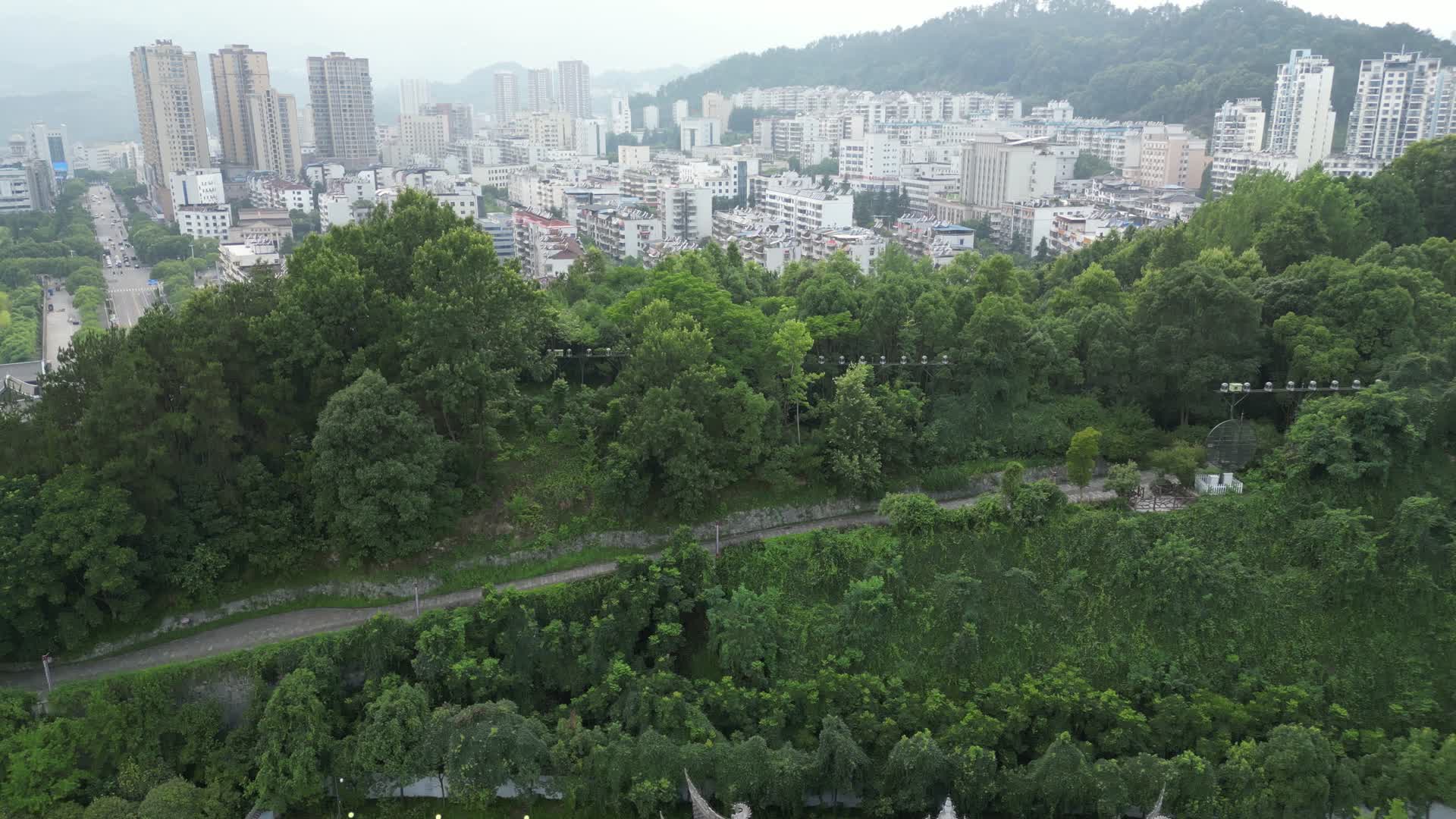 航拍湖北宜昌秭归县建设视频的预览图