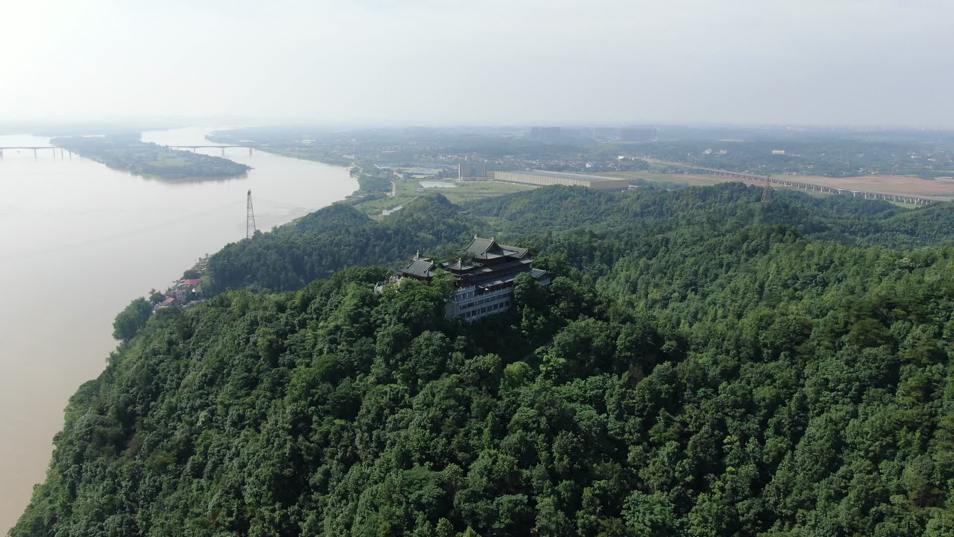 湖南湘潭昭山4A景区航拍视频的预览图