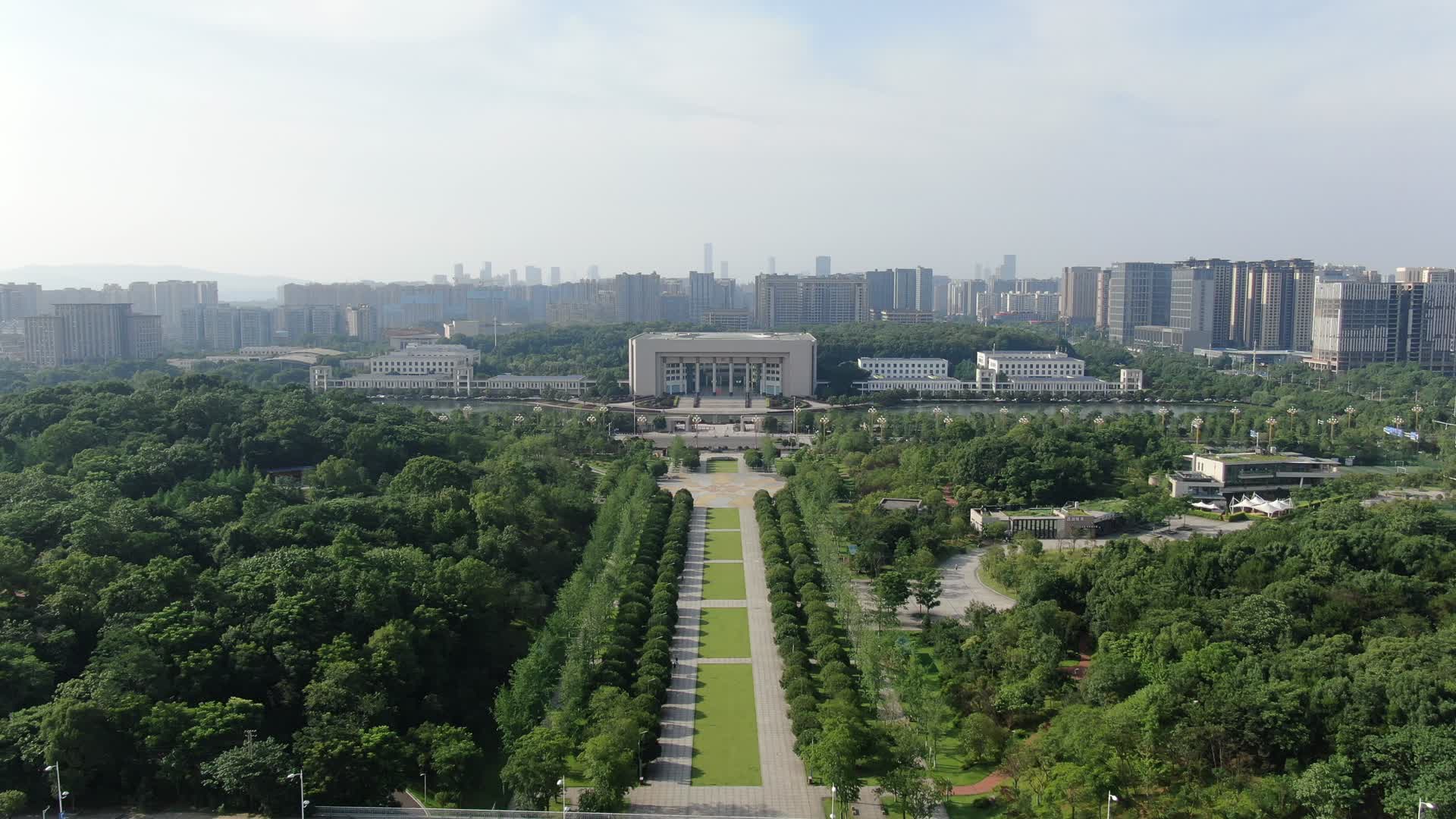 湖南省政府办公大楼航拍视频的预览图