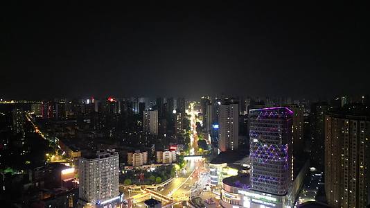 湖北宜昌城市夜景灯光航拍视频的预览图