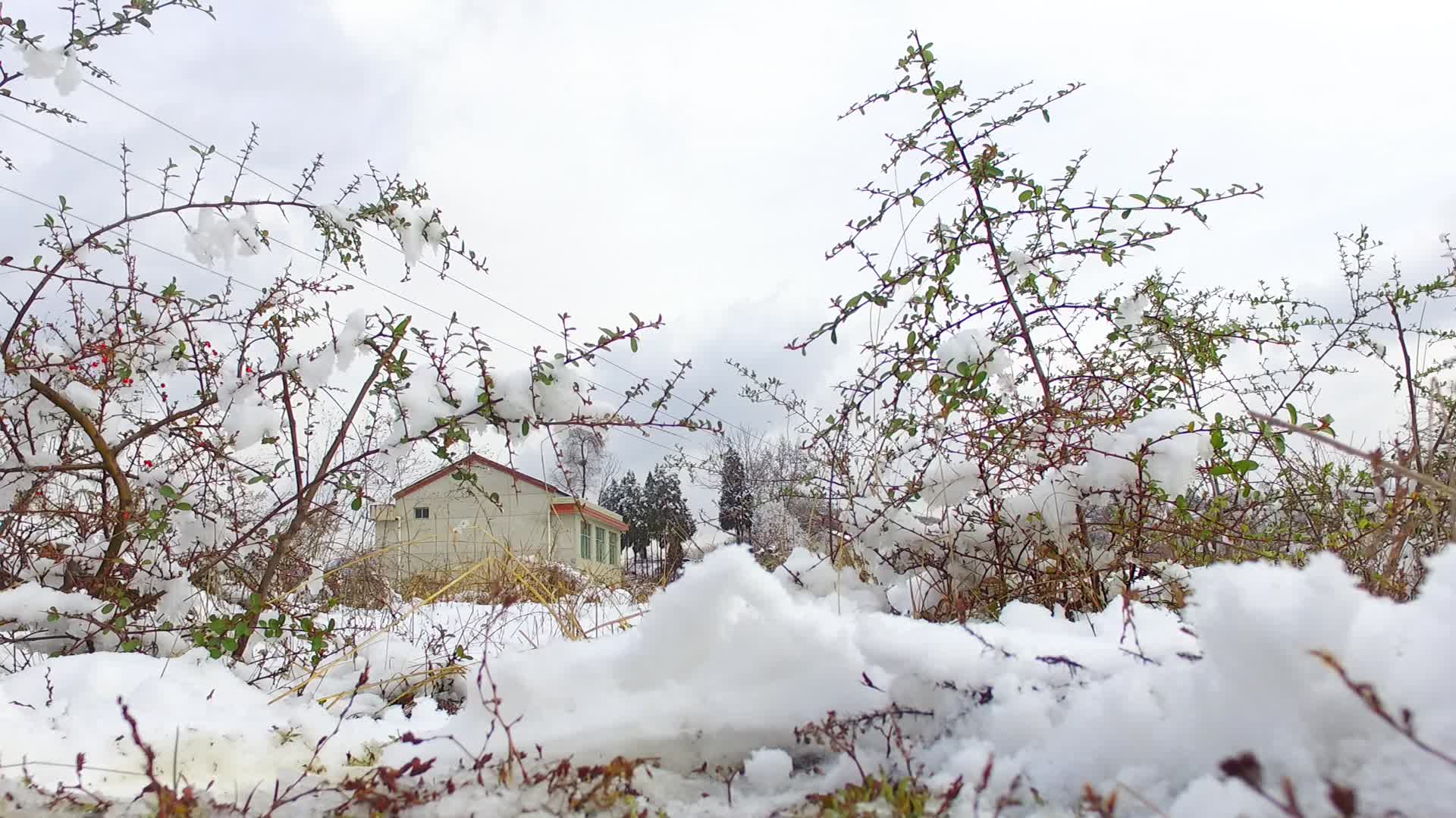 雪景山区4k航拍视频的预览图
