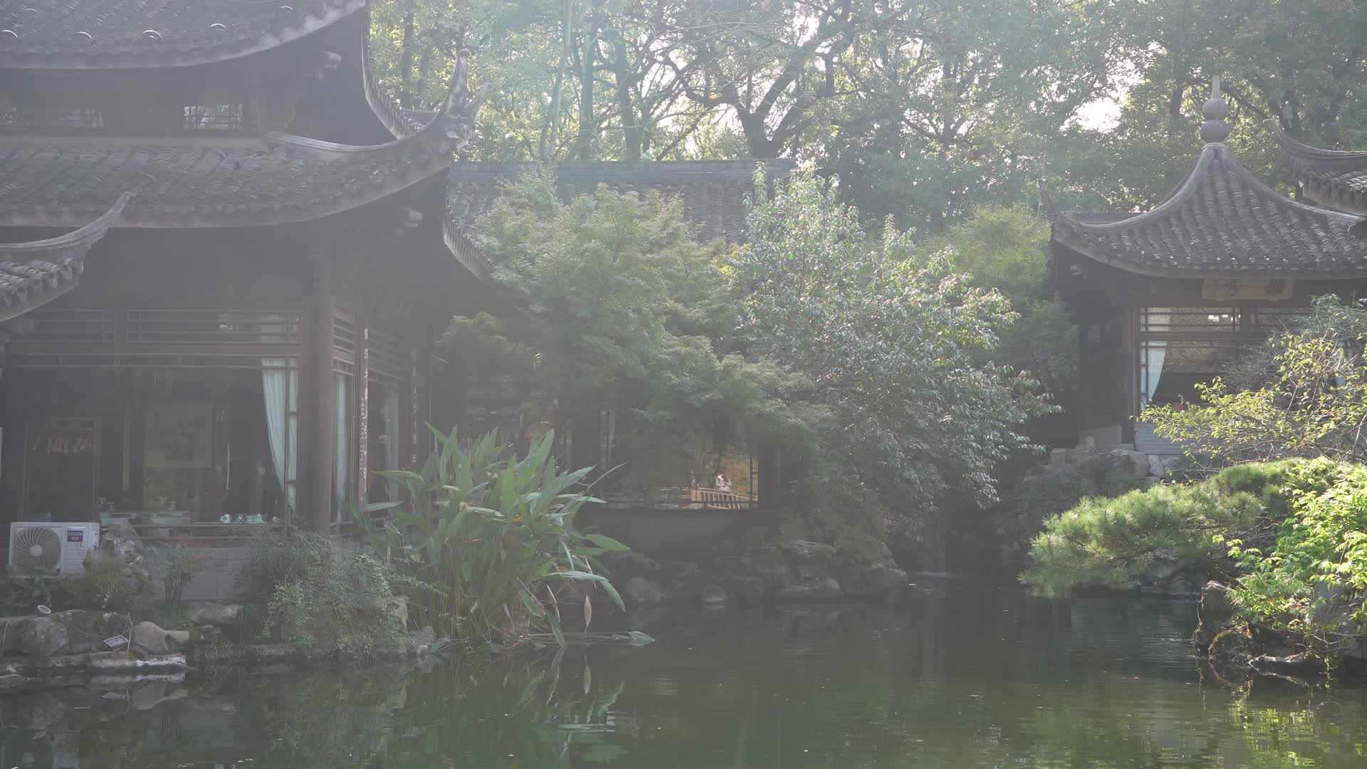 杭州西湖花港观鱼视频的预览图