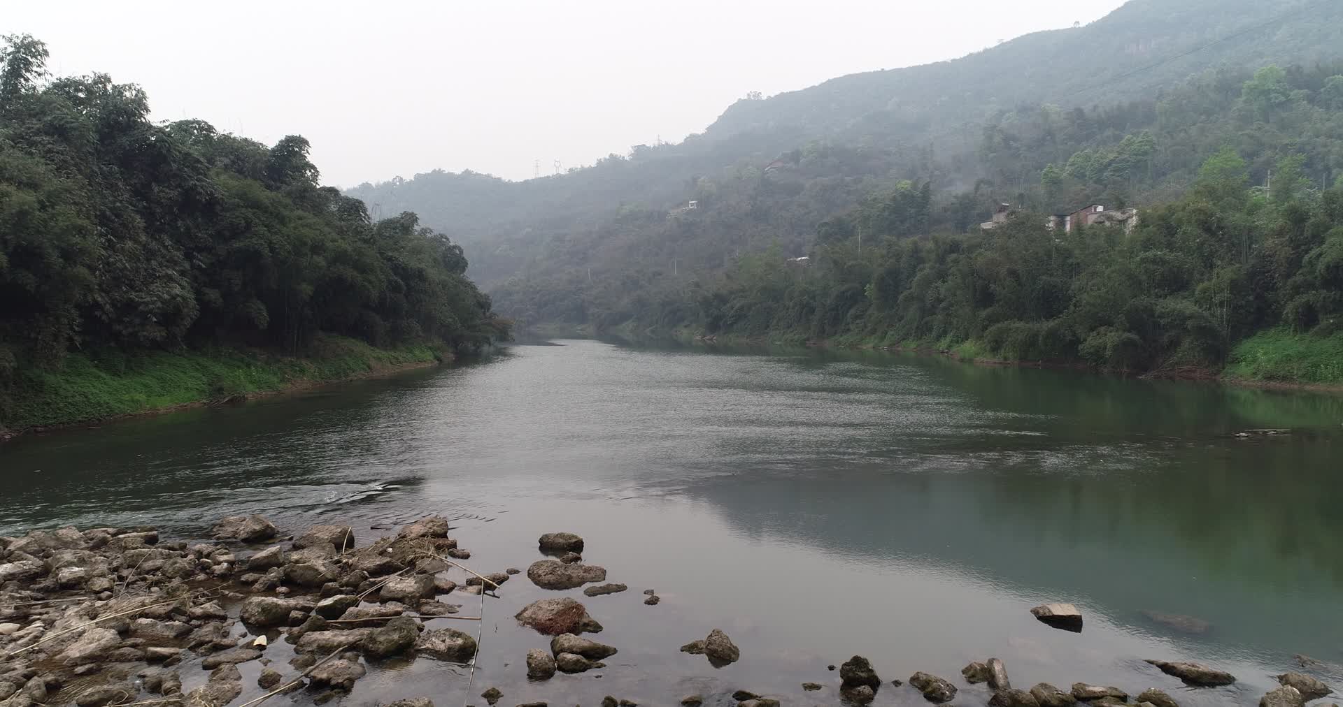 永宁河沿河风景线竹林风景线4K航拍视频视频的预览图