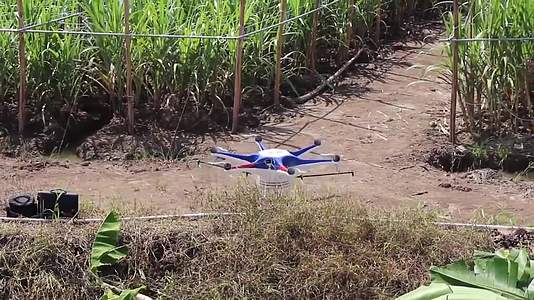 农业无人机田间喷药施药农业航空科技视频的预览图