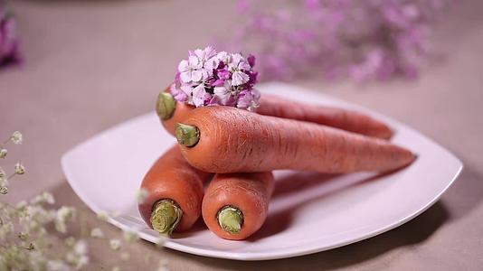 镜头合集蔬菜胡萝卜素健康视频的预览图