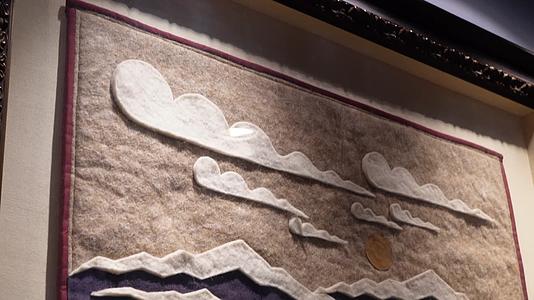 壁画挂毯编织毯子装饰画视频的预览图
