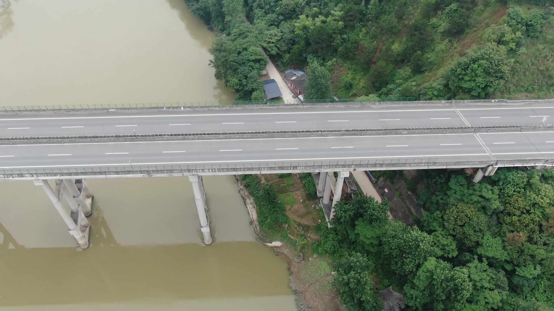 航拍湖南靖州江东大桥视频的预览图